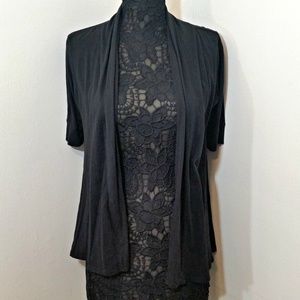 <3 EXPRESS WOMEN'S CARDIGAN SIZE S BLACK SHORT